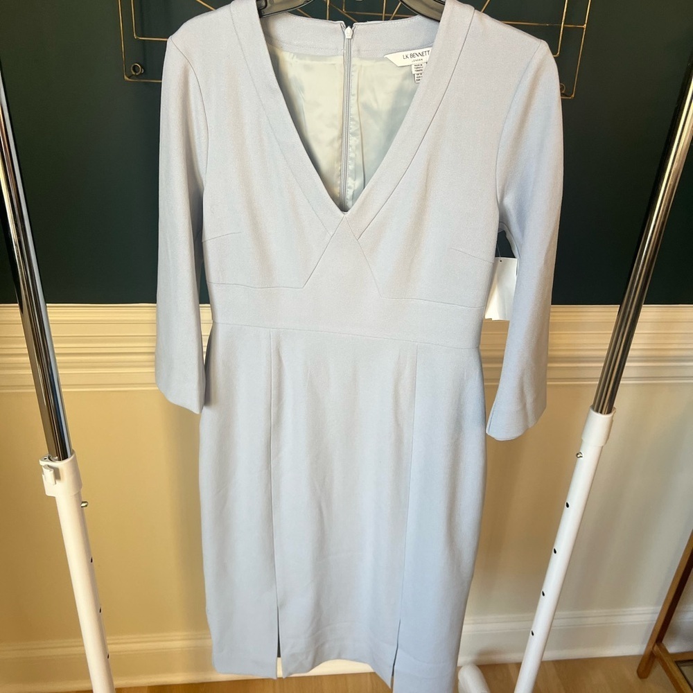 Sky Blue Crepe Dress with Lenzing™ Ecovero™ Viscose nwot - Picture 5 of 6